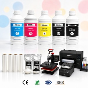 ชุดอุปกรณ์พิมพ์ DTF ครบชุด หมึก CMYK สีขาว 1000 มล. ผงฟิล์มทรานเฟอร์ เครื่องรีดร้อน เครื่องพิมพ์ DTF โซลูชั่นครบวงจร - Product Image 1