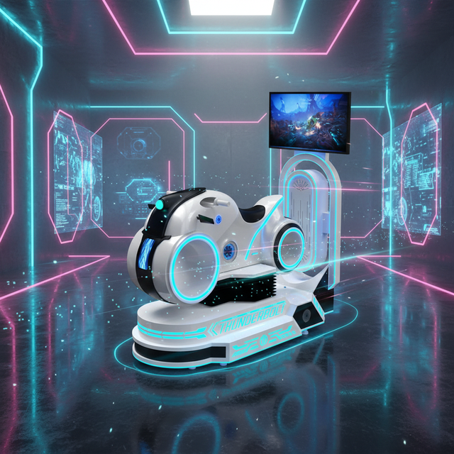 Indoor VR Motorcycle Simulator Racing Metaverse-Themed Amusement Machine Home Use 2-Person Virtual Reality Gaming Equipment MR