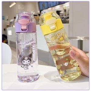 แก้วน้ำ sanrioed 550มล. ขวดพลาสติกสไตล์คลาสสิกลายการ์ตูน Kuromi My Melody ถ้วยฤดูร้อน - Product Image 5
