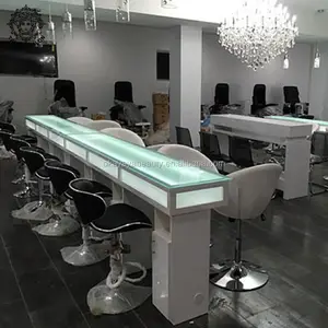 Atacado de luxo unha mesa de bar mobiliário moderno mesa de manicure para venda