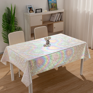 <span class=keywords><strong>Tovaglia</strong></span> in PVC effetto perla iridescente RNPT, <span class=keywords><strong>tovaglia</strong></span> <span class=keywords><strong>bianca</strong></span> in plastica solida, <span class=keywords><strong>tovaglia</strong></span> boho per banchetti, <span class=keywords><strong>tovaglia</strong></span> rettangolare. - Product Image 2