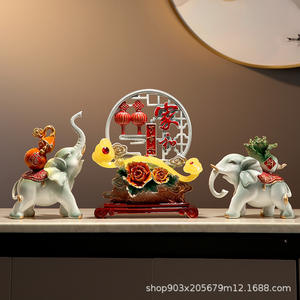 Nueva Figura Decorativa de Elefante Esculpida en Resina Epoxi China, Personalizada, para Decoración del Hogar, Entrada o Sala de Estar - Product Image 5