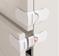 Serrure d'armoire pour bébé Sécurité enfant pour placard, tiroirs, réfrigérateur, siège de toilette avec loquets d'armoire fortement adhésifs