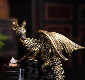 creativo dinosaurio de la resina Castillo reflujo incienso quemador cascada titular de la Casa de Té Decoración - Product Image 4