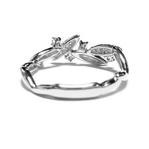 Bague de mariage classique en or blanc massif 18 carats pour femme, sertie de diamants naturels, cadeau d'anniversaire, de fiançailles ou de fête, haute qualité - Product Image 3