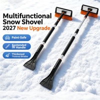 Pelle à neige portable pour vitres de voiture avec logo personnalisable, grattoir à glace épaissi pour déneigement, brosses de lavage de voiture