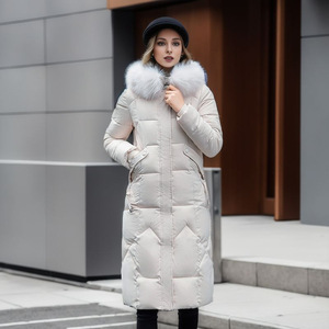Womens Winter <strong>Coat</strong> 2023 <strong>Knee</strong> <strong>Length</strong> Slim <strong>Coats</strong> Winter Ladies Women <strong>Coat</strong> - Product Image 2