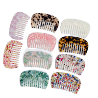 Peigne en acétate marbré de qualité supérieure, accessoires portables et élégants, peignes à cheveux simples, vente en gros pour les fêtes