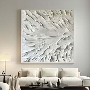Dipinto a Olio Astratto Contemporaneo con Texture, Arte Murale Incorniciata Artigianale per Arredamento Soggiorno <span class=keywords><strong>Open</strong></span> Space - Product Image 1