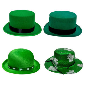 Chapeau Fedora pour la <span class=keywords><strong>Saint</strong></span>-<span class=keywords><strong>Patrick</strong></span>, Fedora vert pour accessoires de costume de la <span class=keywords><strong>Saint</strong></span>-<span class=keywords><strong>Patrick</strong></span> irlandaise, pour hommes et femmes - Product Image 1