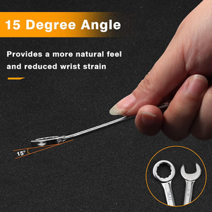 5pcs 14Pc <span class=keywords><strong>6mm</strong></span> <span class=keywords><strong>32mm</strong></span> Flex-Head lớn mở End Jumbo đảo ngược ổ cắm Ratchet kết hợp lực lượng cờ lê cờ lê Bộ - Product Image 4