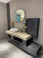 Lavabo Carré en Acrylique Blanc Sur Mesure avec Support de Robinet Monotrou et Vidangeur – Accessoire de Salle de Bain