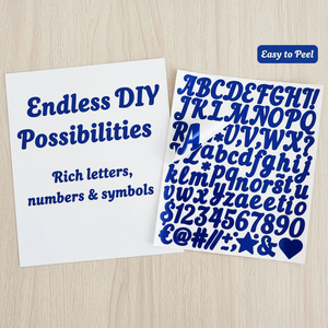 Custom Vinyl Glitter Letter Number Stickers Self-Adhesive Waterproof UV Coated Rectangular DIY Crafts for Photo Frames Candle - Product Image 2