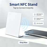 Support d'affichage en PVC étanche avec puce NFC 13,56 MHz, mini-étiquette pour contrôle d'accès, paiement, partage de lien vers site Web et avis sur les réseaux sociaux (1k)