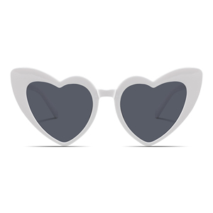 نظارات الزفاف UV400 المخصصة الرخيصة بسعر الجملة ، نظارات شمسية للحفلات ، نظارات شمسية ملونة على شكل قلب وردي للحلوى - Product Image 5