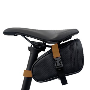 Yueli Bicycle Saddle Bag Black PVC Waterproof Durable Easy Installation <b>Cycling</b> Gear Rear Storage Bag - Product Image 1