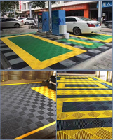 Dalles de sol de garage en PP rigides, modulaires, colorées et emboîtables, revêtement de sol en plastique pour garage, atelier de détail automobile