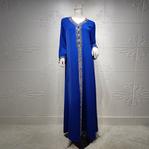 Vêtements traditionnels musulmans Nida bleu robe de soirée modeste <span class=keywords><strong>Jellaba</strong></span> Femme - Product Image 2