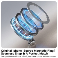 Support de téléphone magnétique pliable |   360 °   Rotatif Flexible |   Réglage multi-angles |   Support de bureau magnétique universel E06