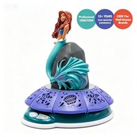 Figurine interactive rotative en PVC avec son et lumière, 25 cm, boîte musicale personnalisée IP pour souvenirs promotionnels et cadeaux d'activités