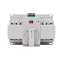 Contrôleur de commutateur de transfert automatique monophasé à double alimentation intelligent 2P 16A-63A ATS pour onduleur solaire et générateur CE/CCC