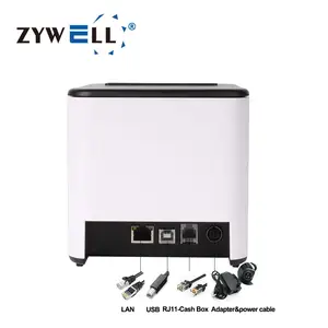 NOVO Lançado ZY-Q821 ZYWELL imprimante thermique 80mm térmica impressora de recibos bill impressora