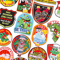 Écussons Oeteldonk, Écussons Grenouille Carnaval des Pays-Bas, Appliques thermocollantes pour vêtements et chapeaux, Logo personnalisé, Vente en gros