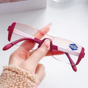 Lunettes de lecture bifocales anti-fatigue à lumière bleue, ultra-légères, à double usage, avec verres transparents, haute <span class=keywords><strong>définition</strong></span>, durables, sans monture, en métal - Product Image 2