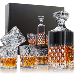 Bouteille de <span class=keywords><strong>vin</strong></span> carrée sans plomb de luxe Offre Spéciale, <span class=keywords><strong>Lot</strong></span> en <span class=keywords><strong>verre</strong></span> de whisky, décanteur, conteneur d'alcool, verseur, Carafe 850ML - Product Image 2