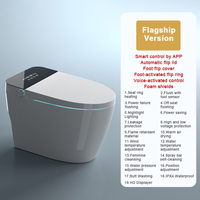 Tarpul une pièce moderne automatique sanitaire intelligent en céramique cuvette de toilette forme allongée monté au sol siège chauffant à distance