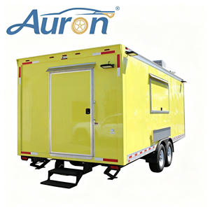 Nuevo Food Truck Retro Moderno de Acero Inoxidable y Fibra de Vidrio, Resistente a la Corrosión, para Uso en Exteriores, con Quemador para Helados y Papas Fritas, Plancha y Parrilla - Product Image 1