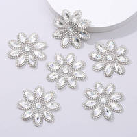 Autocollant personnalisé de luxe avec gros diamant et pétale irrégulier pour le corps brillant argent strass cache-tétons sexy réutilisable pour femmes