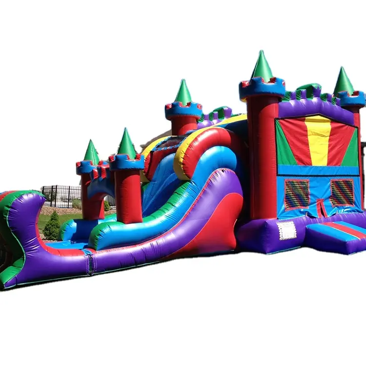 Castle V-Dach Wet/Dry Combo, aufblasbares Castle Combo Bounce House für Kinder von Schlauchbooten