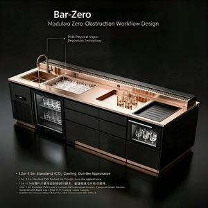 Estación de Bar Moderna para Restaurantes, Estación de Trabajo de Acero Inoxidable para Bar, Estación de Coctelería Modular, Estación de Trabajo para Bartender - Product Image 2