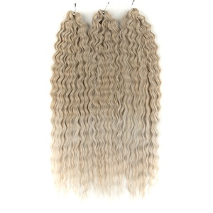 <span class=keywords><strong>Capelli</strong></span> Sintetici Ariel Deep Wave Twist per Crochet, Treccia Ombre Bionda <span class=keywords><strong>Rosa</strong></span> 30 Pollici, <span class=keywords><strong>Extension</strong></span> per Acconciature a Onde - Product Image 6