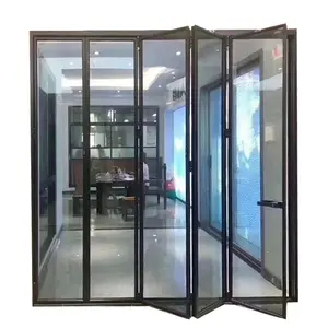 Вертикальная Филиппинская современная алюминиевая тонкая Складная Дверь