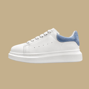 Nuove <span class=keywords><strong>scarpe</strong></span> estive in <span class=keywords><strong>pelle</strong></span> bianca da <span class=keywords><strong>uomo</strong></span> e da donna con punta tonda in pizzo con suola spessa scarpa da tavola sportiva - Product Image 2