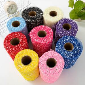 Rollos de Tul Seco con Diseño de Copos de Nieve de 15 cm x 15 m, Poliéster Duradero, Decoración para Bodas, Cumpleaños, San Valentín, Navidad, Fiestas, Flores - Product Image 1