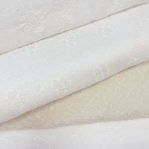 纯棉刺绣蕾丝面料Ins风格儿童服装提花面料 - Product Image 3