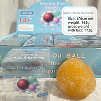 Balle compressible en forme de baie de laurier de 6 cm, effet granulaire de glace, jouet à presser aux fruits, faite à la main avec huile de coco, pour smoothie, vente en gros