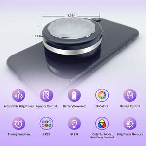 Petite <span class=keywords><strong>lampe</strong></span> à changement de couleur à éclairage amusant à piles pour chambre à coucher et armoires - Product Image 2