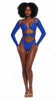Costume Monokini Neon a Maniche Lunghe con Cut-out, Personalizzabile OEM, per Carnevale, Trinidad Monday Wear, Jouvert, Miami, Fornitore di Costumi da Bagno Private Label