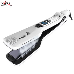 <span class=keywords><strong>Lisseur</strong></span> à vapeur en céramique tourmaline, fer à lisser à vapeur avec chauffage rapide PTC, outil de coiffage professionnel pour <span class=keywords><strong>salon</strong></span> et maison - Product Image 1