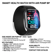 Montre connectée ergonomique pour personnes âgées, unisexe, carrée, en silicone, avec pompe à air, mesure de la pression artérielle, écran AMOLED, étanche IP66, logo personnalisé OEM/ODM