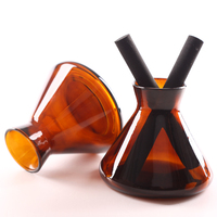 Diffuseur de parfum créatif bleu noir ambre 200 ml, pot d'aromathérapie, conteneur vide en verre transparent sérigraphié