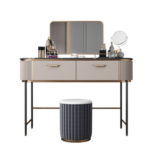 Risamshan — coiffeuse pour filles, <span class=keywords><strong>table</strong></span> de maquillage, avec miroir led et tabouret, design moderne, de <span class=keywords><strong>haute</strong></span> qualité, usine directe - Product Image 2
