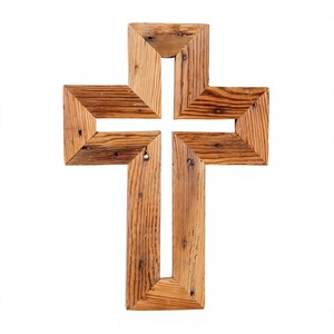 Escultura de Cruz de Madera para Pared, Arte Religioso Rústico, Decoración Lavable para el Hogar, para Sala de Estar, Navidad, Nacimiento de Bebés, Año Nuevo y Otras Ocasiones - Product Image 2