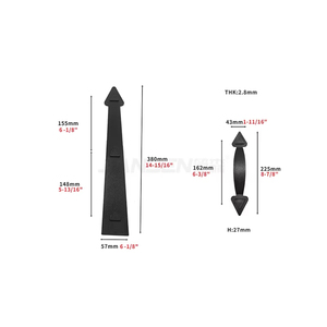 American Style Black Magnetic <strong>Garage</strong> Door Decorative <strong>Gate</strong> Hardware <strong>Garage</strong> Door Accents <strong>Hinges</strong> - Product Image 3