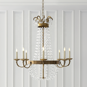 Personalizado moderno de lujo Hotel Villa sala de estar Led boda interior decorativo redondo cristal París mercado de pulgas Grande araña - Product Image 6