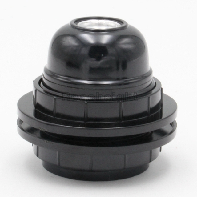 E27 Lamp Holder Vintage Bulb Holders With Shade Ring Black Bakelite Edison Screw Lampholder